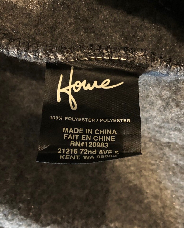 Howe Jackets Howe Men's Front Zip Bomber Jacket Black & Grey Men's Size Large | eBay