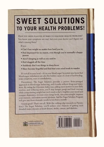 The Sugar Solution Sari Harrar Balance Blood Sugar Naturally Lose Weight 2004 HC - Picture 2 of 2