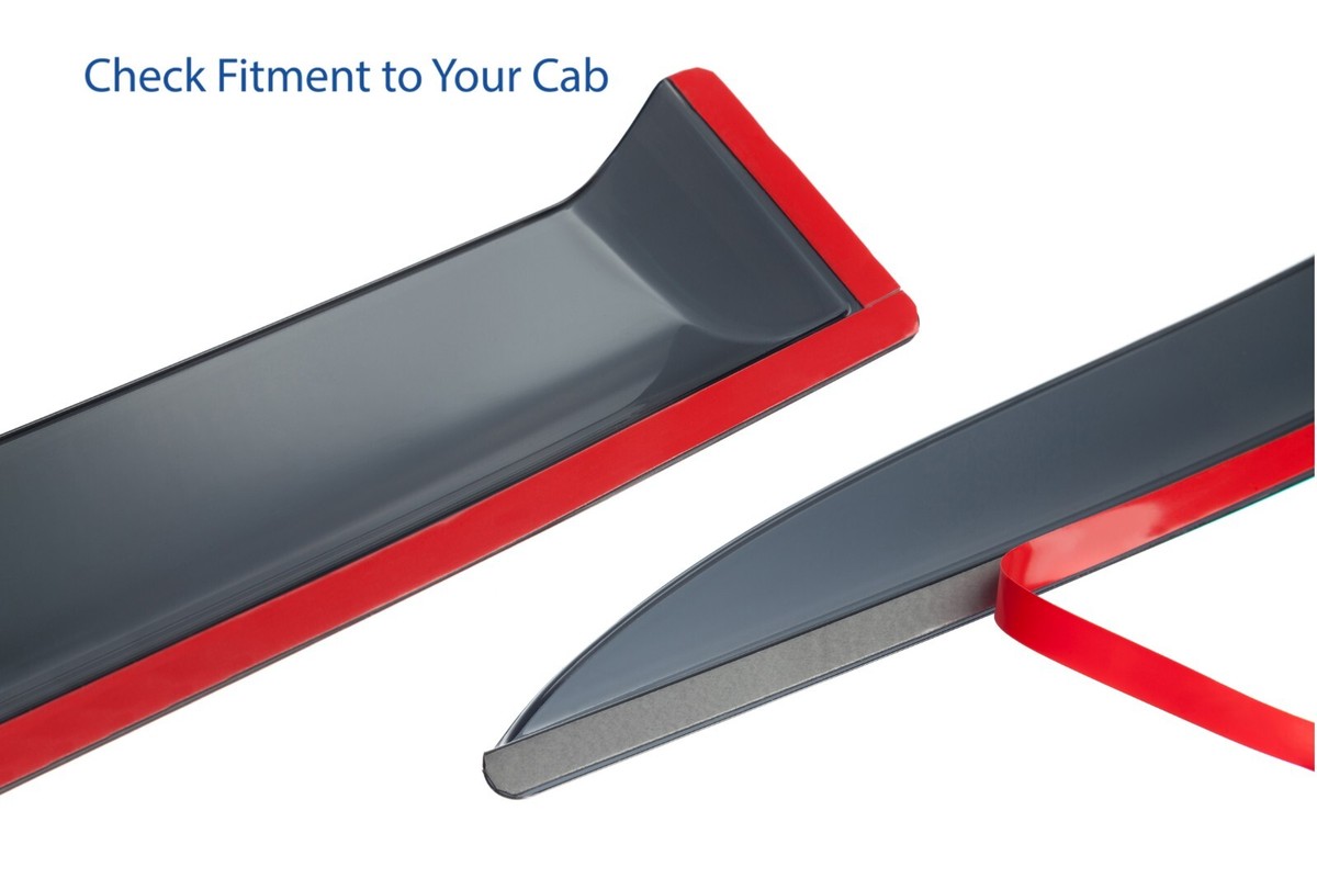 Ford Side Window Deflectors – Shatterproof Rain Guards For 2014-2025 Transit, Dark Smoke, Front Pair