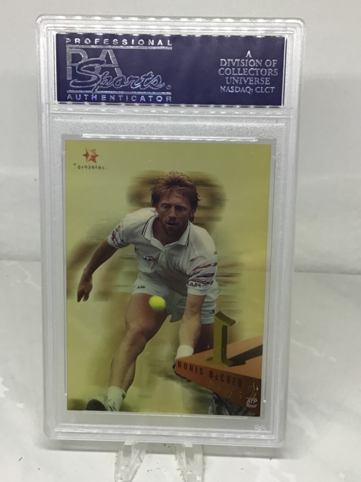 1996 Intrepid Blitz Rated #R4 Boris Becker PSA 9 (Top Pop, Pop 1) - Image 2