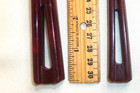Vtg Stanhome Dark Brown Burgundy Plastic Bakelite Marbled Meat Fork  Steak Knife — photo 4