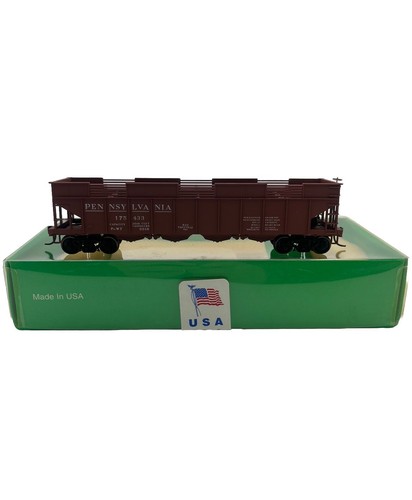 Tren a escala HO Bowser #175433 PRR tolva almeja carcasa 4 bahías | Zustand: Used