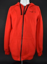 GOOGLE CORPS Logo Employee Full Zip Hoodie Sweatshirt Red Black Zippered | M