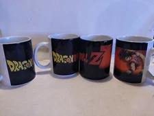 Lot Of 4 Dragon Ball Z Coffee Mugs anime coffee mugs