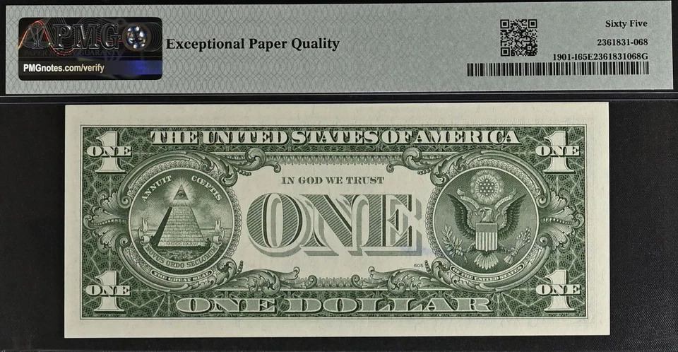 1963A $1 Federal Reserve Note PMG 65EPQ Dual Autograph Granaha Fowler - Image 3 of 3