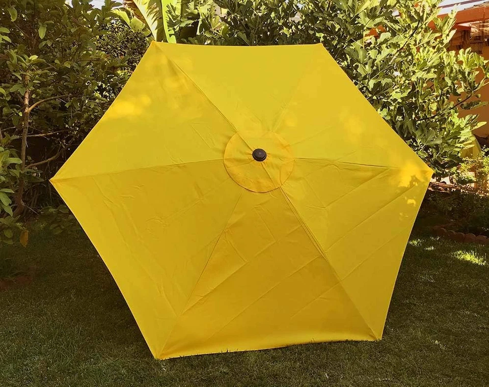 BELLRINO Decor Replacement Yellow Strong & Thick Umbrella Canopy for 9Ft 6 Ribs - Image 3 of 4
