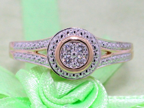 Anillo brillante 585 oro amarillo 14 quilates 4 brillantes total 0,09 quilates Wesselton - Imagen 4 de 4