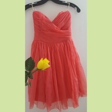 Forever 21 strapless mini coral nylon dress Size Small