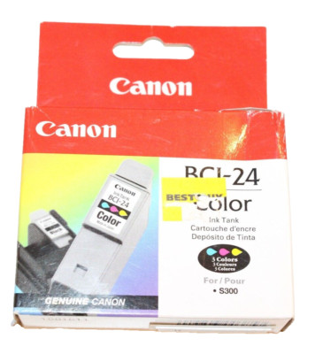 New Canon BCI-24 Color Ink Cartridge for S300 Printer