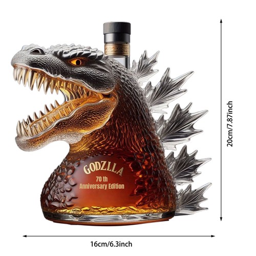 Botella de whisky Godzilla 2025: interesante whisky Godzilla's único recubierto de vidrio - Imagen 7 de 9