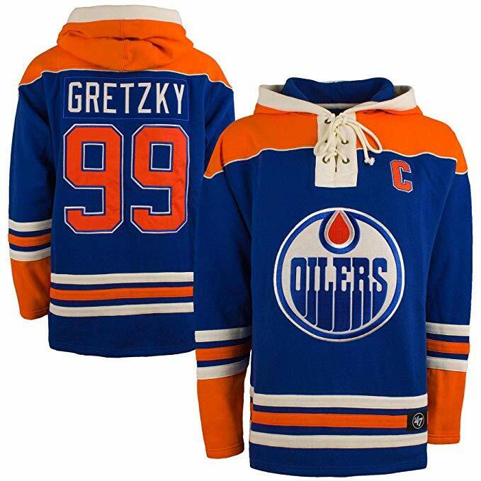 Wayne Gretzky 47 Brand Hockey Lacer Jersey Hoodie! Old Time Wayne Gretzky 47 Brand Hockey Lacer Jersey Hoodie! Old Time