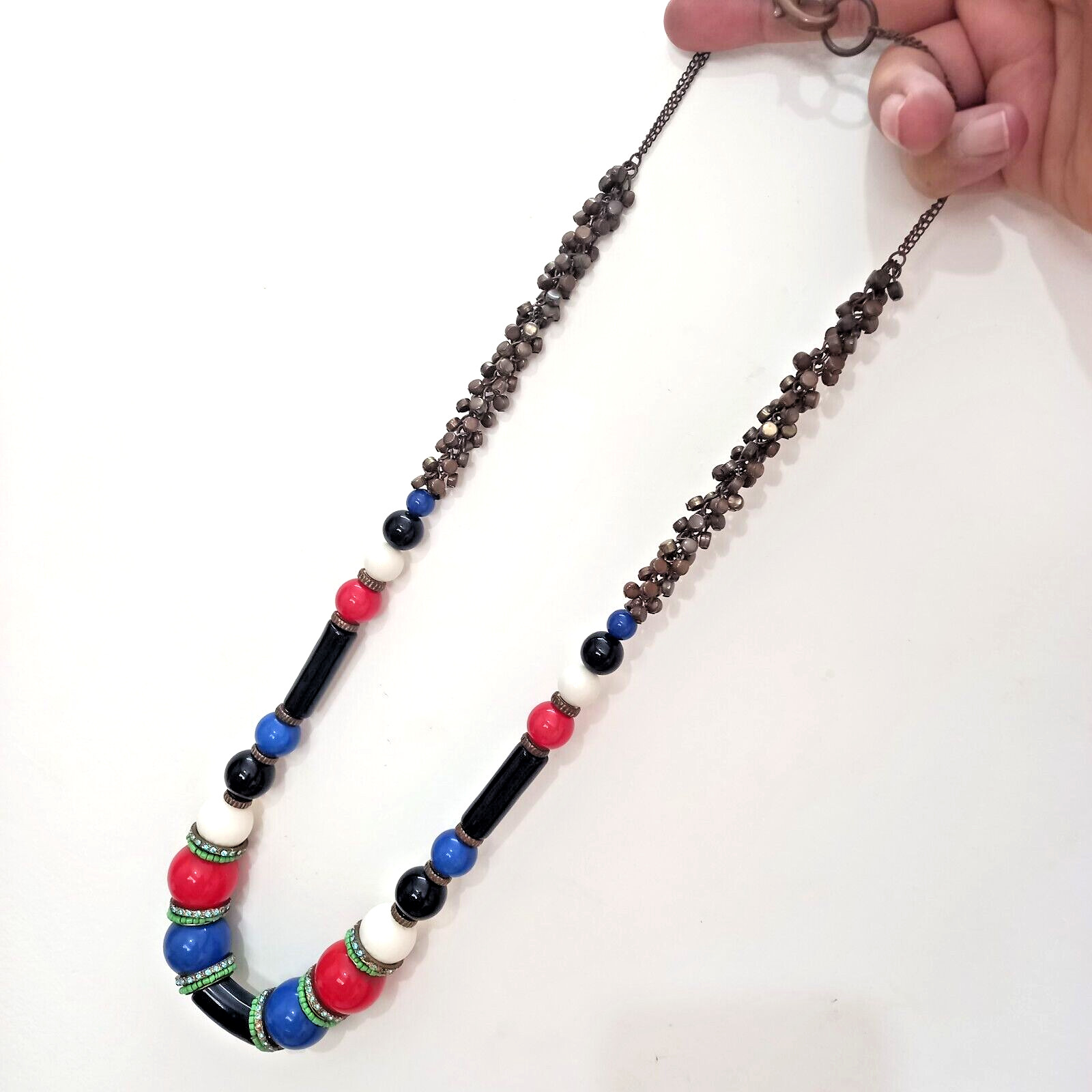 Vintage Moroccan Bakelite Statement Necklace Vene… - image 15