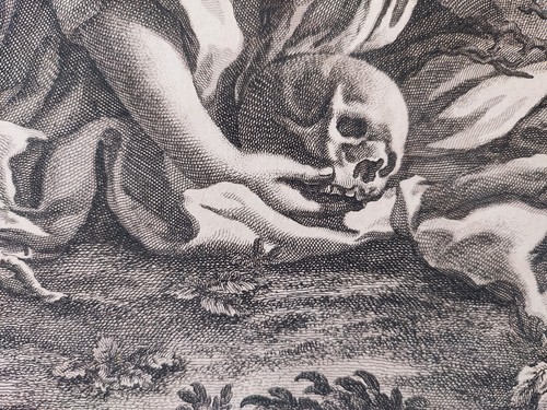 Santa Maria Maddalena Caravaggio Vercruys Theodor acquaforte 1700 stampa antica - Picture 3 of 8