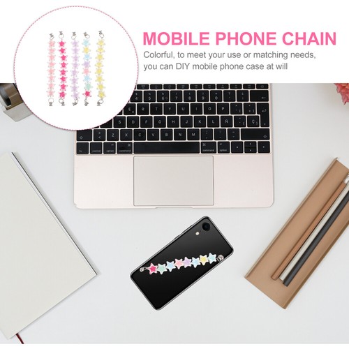 5 Pcs Pentagram Hanging Chain Mobile Phone Decor Accessory Unique - 第 8/12 張圖片