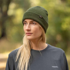 Trown Classic Fold Over Beanie for Cold Weather, Green