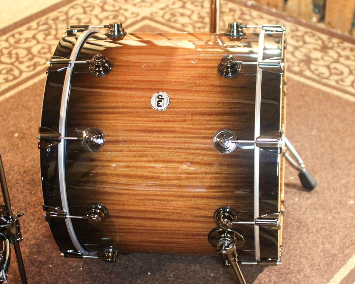 DW Collector's Mahogany Purplecore Black Burst Drum Set - 22,10,12