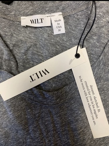 Wilt Long Sleeve Tissue Tee Heather Grey Sz. Medium NWT - Picture 4 of 4