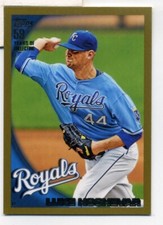 2010 Topps Gold Border Kansas City Royals Baseball Card #437 Luke Hochevar /2010