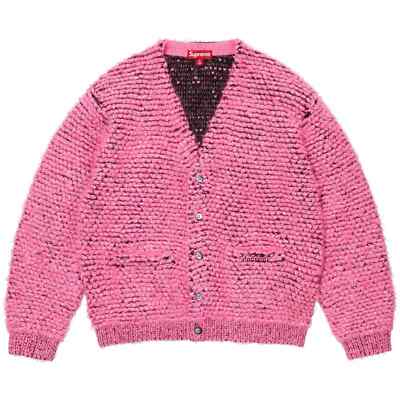 Supreme Textured Knotted Cardigan Black Pink Blue 3colors