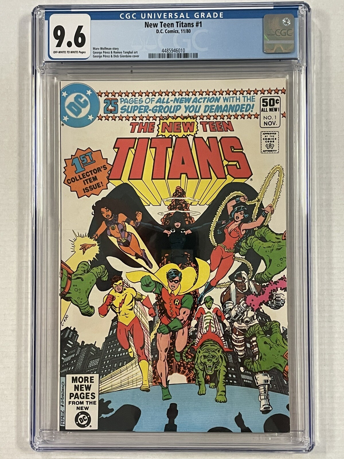 New Teen Titans #1 1980 Origin of the New Teen Titans DC Comics CGC 9.6 GRADED