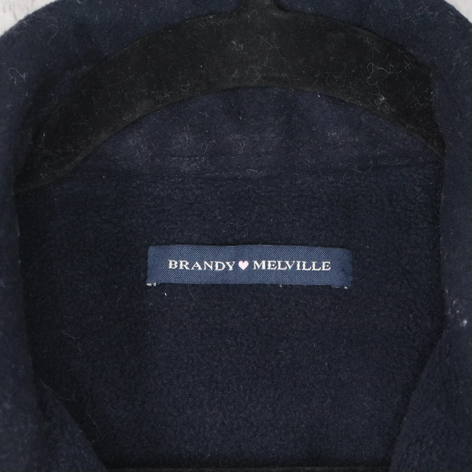Chaqueta de lana Brandy Melville para mujer azul marino forrada de lana ver medida Foto 3 de 4