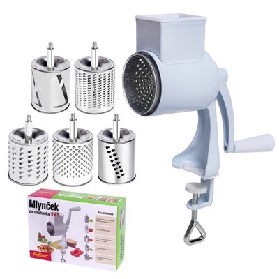 Manual Cheese mill Including 5 Replaceable Plates For Chocolate Vegetables And