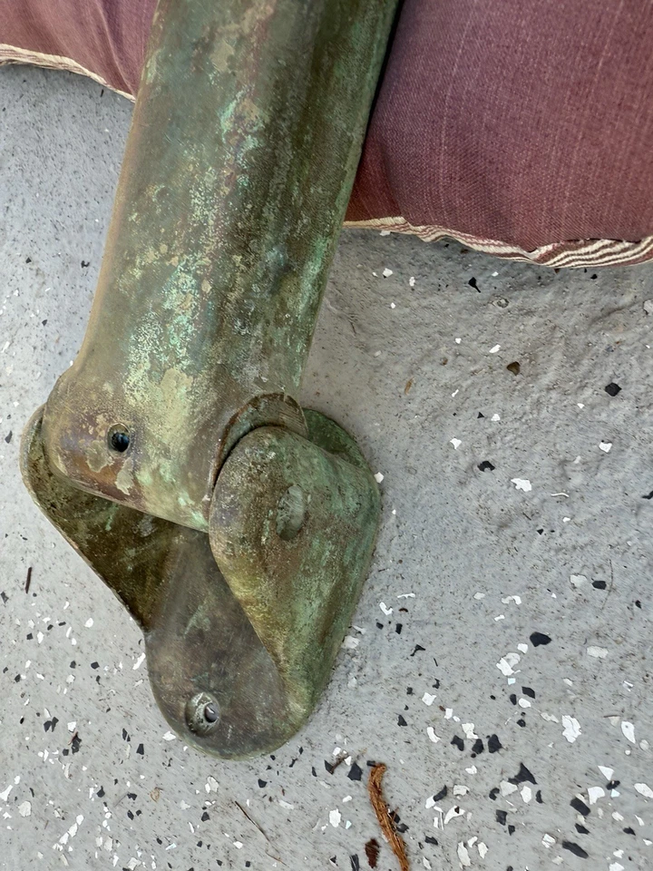 Ancla plegable náutica vintage de latón macizo 17/12 para barco marino Foto 3 de 4