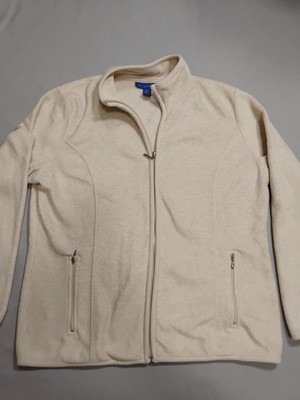 Karen Scott Sport Damen Full Zip Taschen Fleece Sweatshirt Jacke, Gr. L 