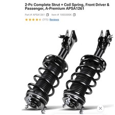 2-PC Complete Strut  Coil Spring Front Driver  Passenger A-Premium APSA1261