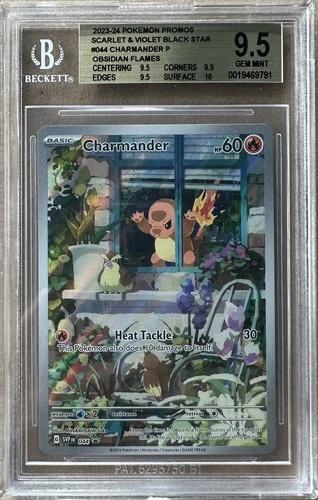 Pokémon Charmander SVPEN 044 Scarlet & Violet Black Star Promo Holo BGS 9.5 2023