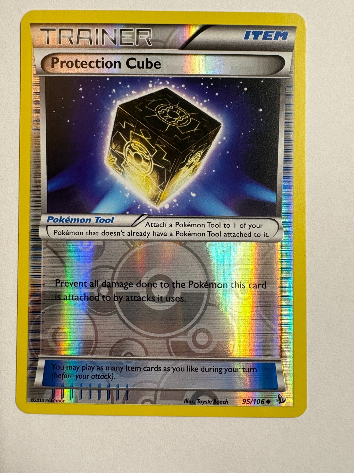 Protection Cube 95/106 Flashfire Reverse Holo Pokemon Card