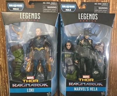 MARVEL LEGENDS ACTION FIGURE SET 1:12 BAF 'HULK BUILD-A-FIGURE' NEW LOKI & HELA!