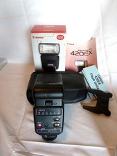 Canon Speedlite 420EX Flash E-TTL w/Box Case, Stand Manual, Open Box Condition