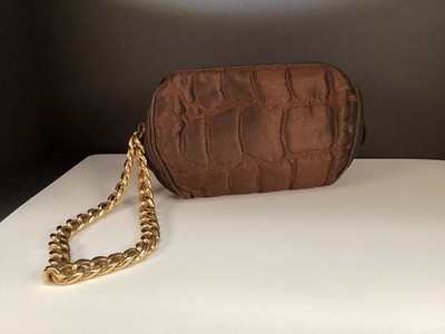 VTG De Vecchi by Hamilton Hodge Wristlet, wrist pouch, clutch W/gold tone chain