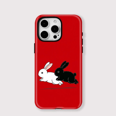 Süße Pink Bunny Ästhetische Hülle iPhone 17 16 15 14 13 12 11 Pro Max Air