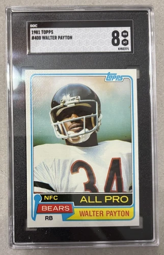 1981 TOPPS #400 WALTER PAYTON SGC 8 NM-MT
