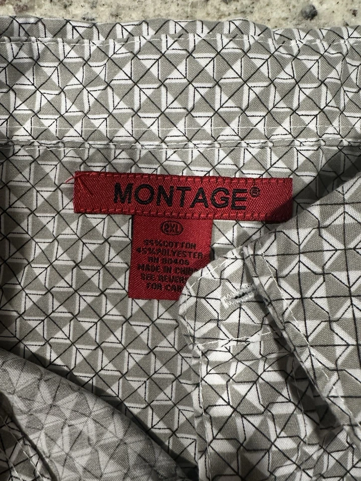 Camisa de vestir Montage XXL manga corta para hombre  Foto 2 de 3