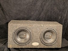 Alphasonik QB10S Dual 10" Subwoofer Bass System Enclosure Universal Double Ports