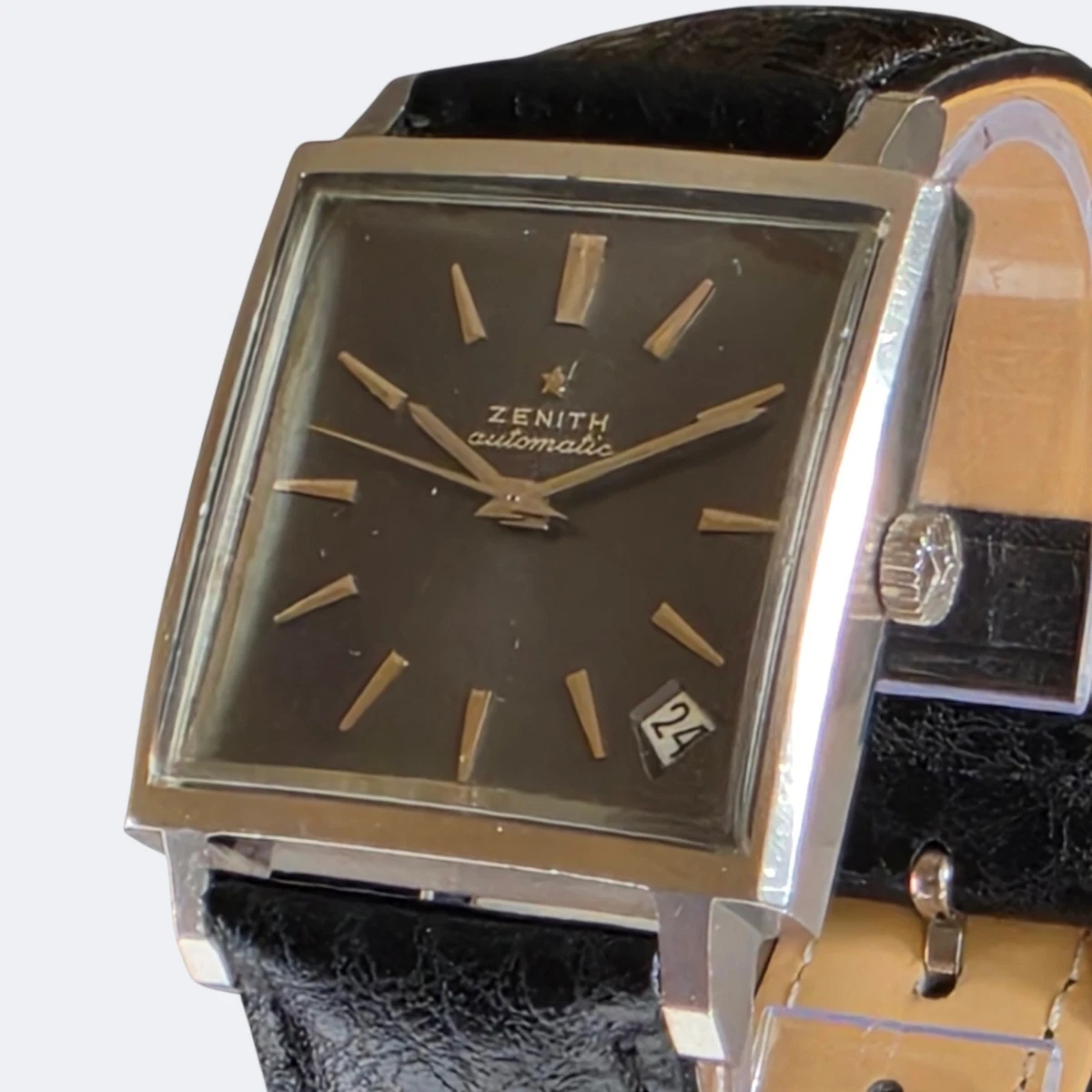 Zenith Respirator JFK Automatic Watch 1965 Cal 2542PC 25J SERVICED Vintage