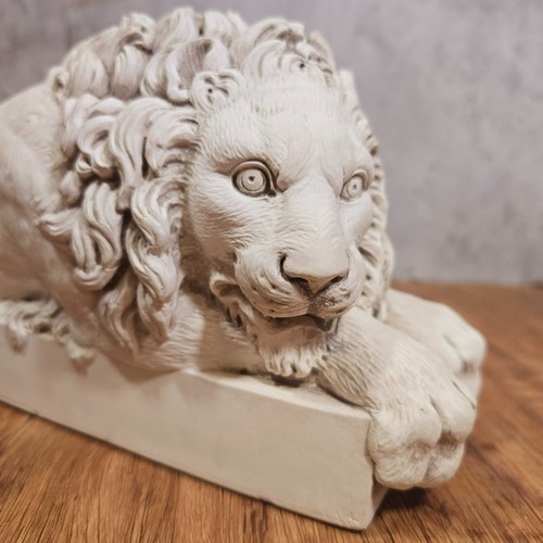Canova's Crouching Lion St Peters Replica Stone Ornament by Artforum 30cm+ 4kg - Picture 14 of 19
