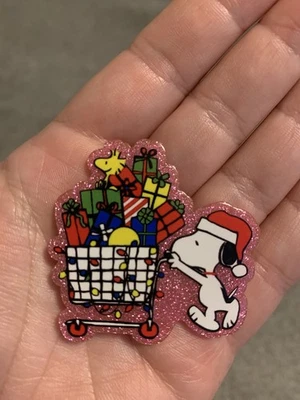 Christmas Shopping Snoopy And Woodstock Funny Fridge Board Magnet Gift