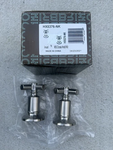 2 Pieces Brizo HX5376-NK Widespread Cross Handles Kit Pair in LUXE NICKEL
