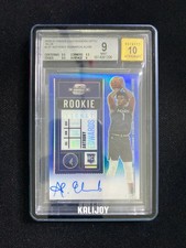 2020-21 Panini Contenders Optic Blue #137 Anthony Edwards /99 RC Auto BGS 9 PG64