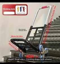 1 Sturdy Folding Handcart Featuring An Adjustable Buckle Mechanism, Wheels