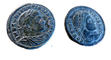     2 Römische Münzen Constantinus Folis