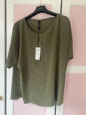 Neue Marc Cain Blouse, Gr. 44, Khaki, NP 129,90 Euro