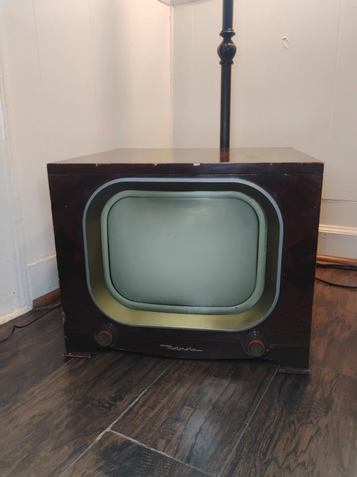 📺1950 Motorola TV CRT Televisión Grano Madera Antiguo ¡¡MUY RARO!! 13 pulgadas Foto 3 de 4