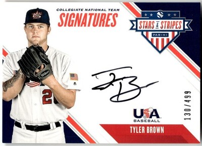 2019 Panini Stars & Stripes #CNT TB Tanner Burns CNT Signatures Black Ink #/499