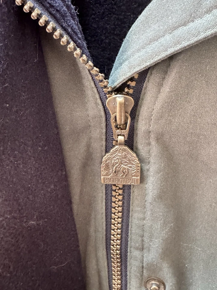 Chaqueta de Colección Pacific Trail Pesada Exterior Verde Forrada de Vellón Abrigo con Capucha Talla M-L Foto 4 de 4