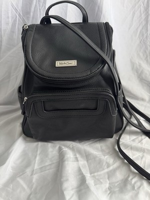 Multi Sac Major Women s Floral Backpack in Black Vegan Leather